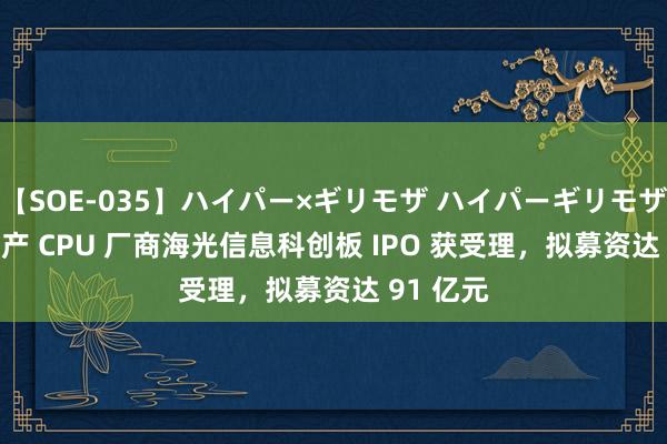 【SOE-035】ハイパー×ギリモザ ハイパーギリモザ Ami 国产 CPU 厂商海光信息科创板 IPO 获受理，拟募资达 91 亿元