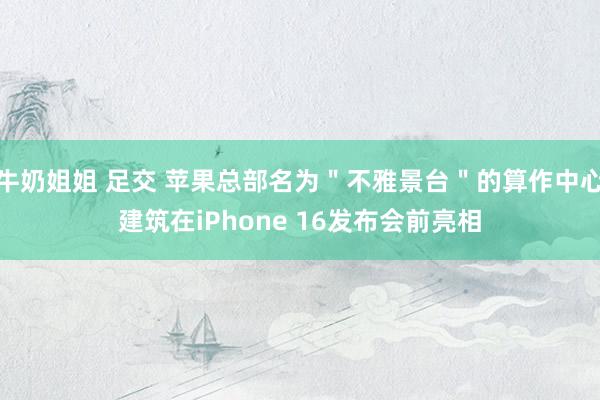 牛奶姐姐 足交 苹果总部名为＂不雅景台＂的算作中心建筑在iPhone 16发布会前亮相